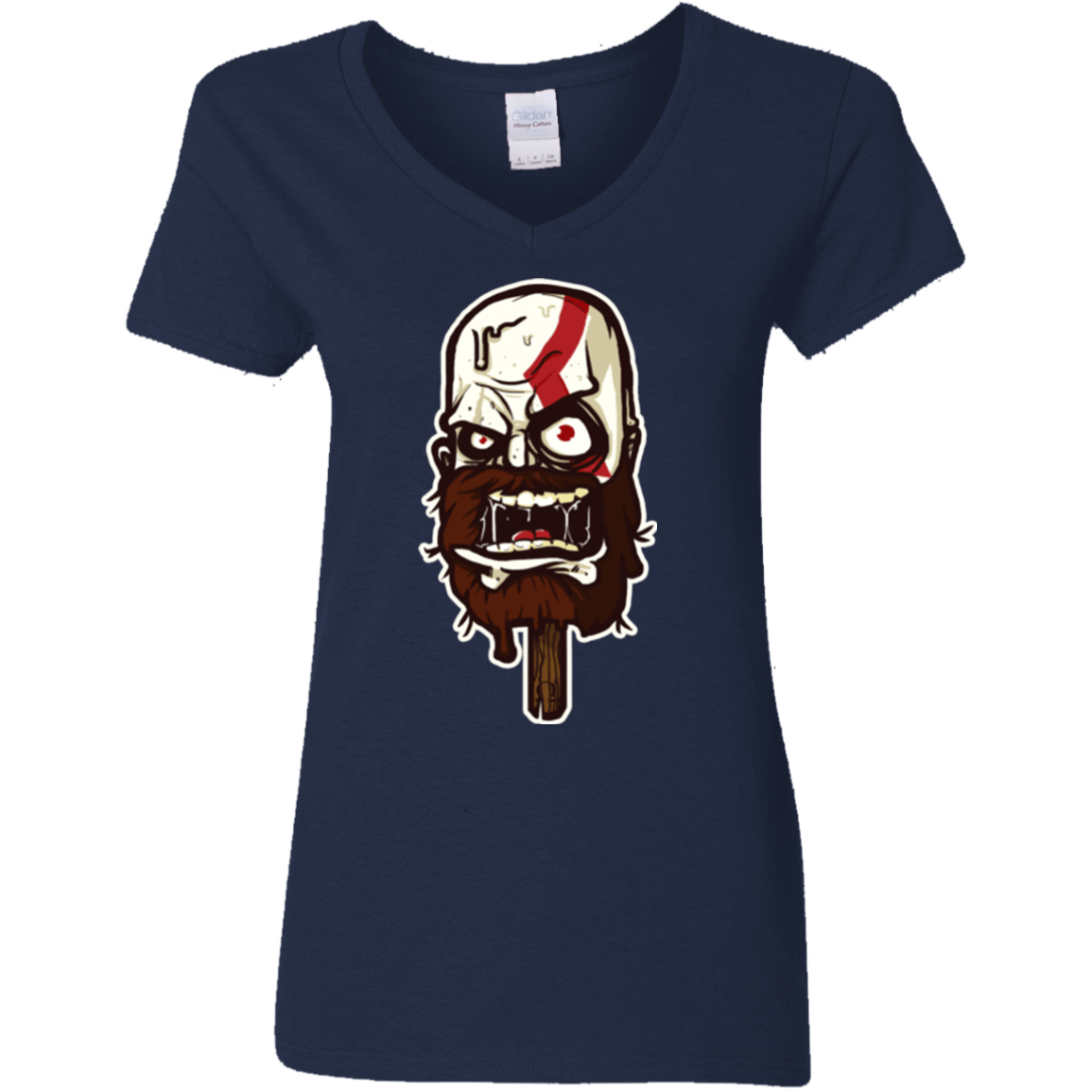 T-Shirts Navy / S Greek Ice Cream Women's V-Neck T-Shirt