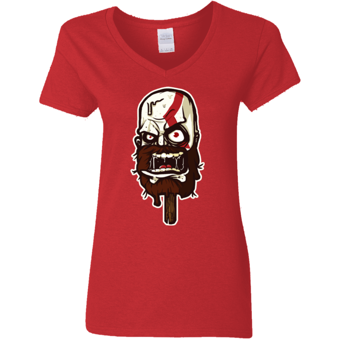 T-Shirts Red / S Greek Ice Cream Women's V-Neck T-Shirt