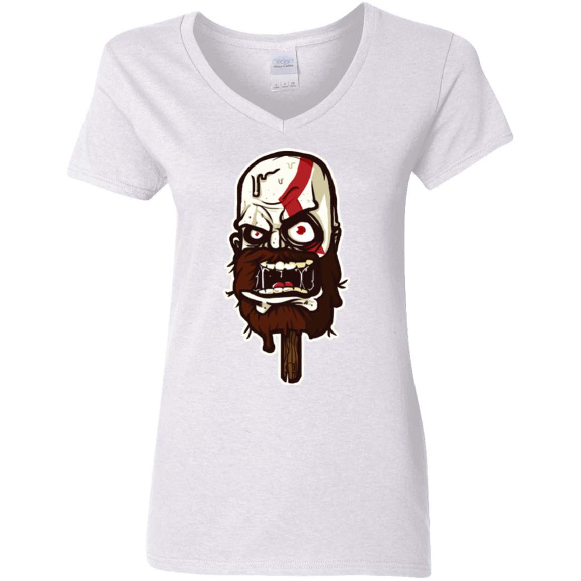 T-Shirts White / S Greek Ice Cream Women's V-Neck T-Shirt