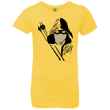 T-Shirts Vibrant Yellow / YXS Green Archer Girls Premium T-Shirt