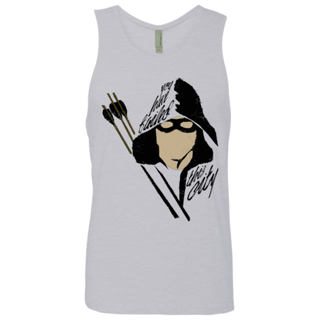 T-Shirts Heather Grey / Small Green Archer Men's Premium Tank Top