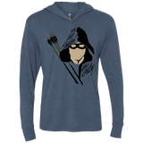 T-Shirts Indigo / X-Small Green Archer Triblend Long Sleeve Hoodie Tee