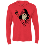 T-Shirts Vintage Red / X-Small Green Archer Triblend Long Sleeve Hoodie Tee