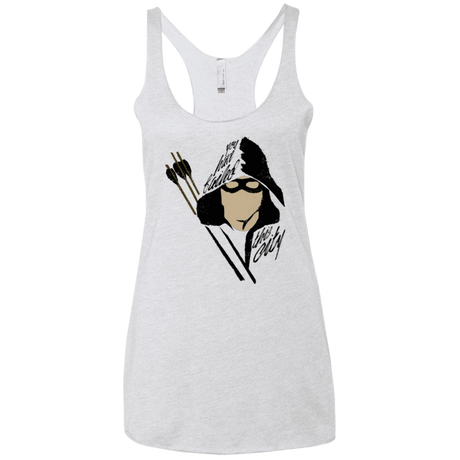T-Shirts Heather White / X-Small Green Archer Women's Triblend Racerback Tank