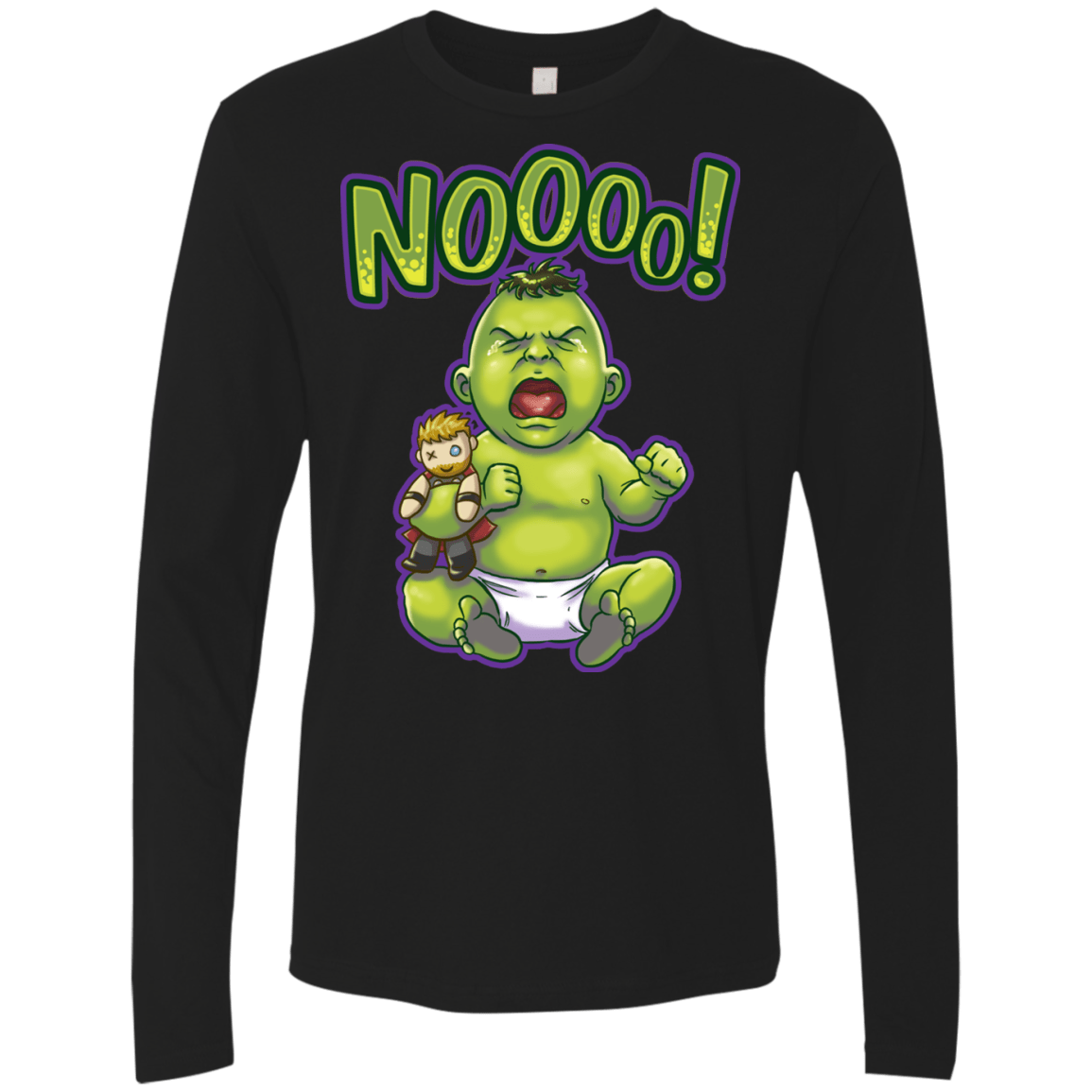 T-Shirts Black / S Green Crybaby Men's Premium Long Sleeve