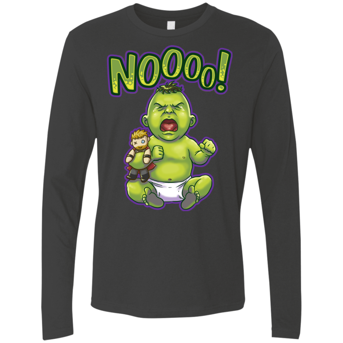 T-Shirts Heavy Metal / S Green Crybaby Men's Premium Long Sleeve