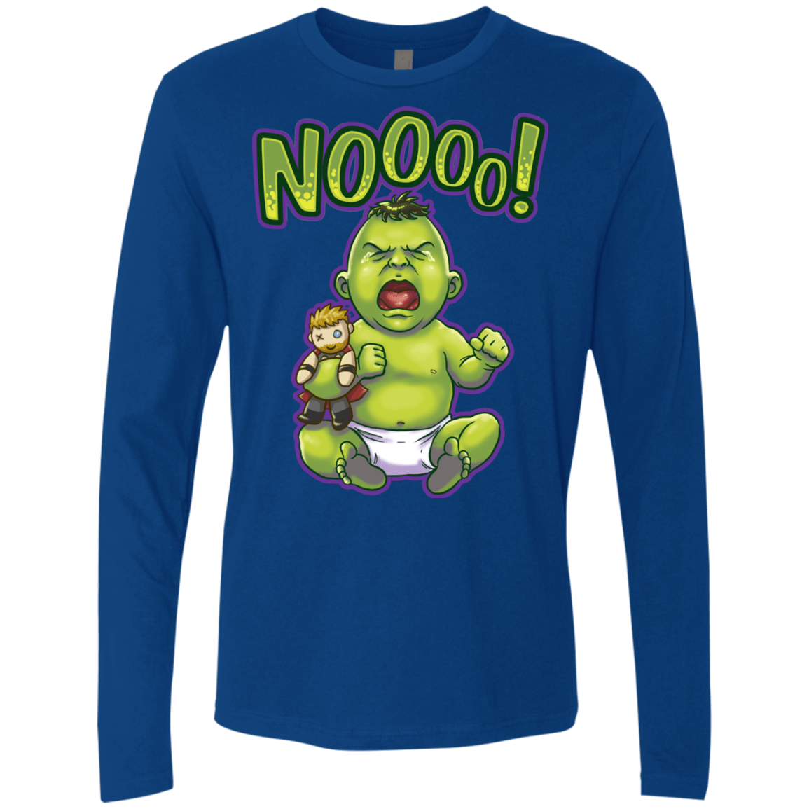 T-Shirts Royal / S Green Crybaby Men's Premium Long Sleeve