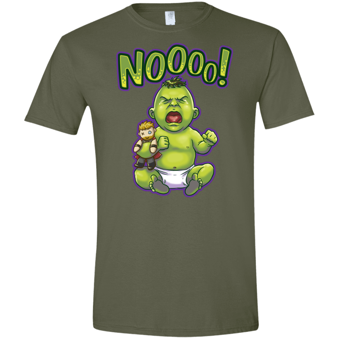 T-Shirts Military Green / S Green Crybaby Men's Semi-Fitted Softstyle