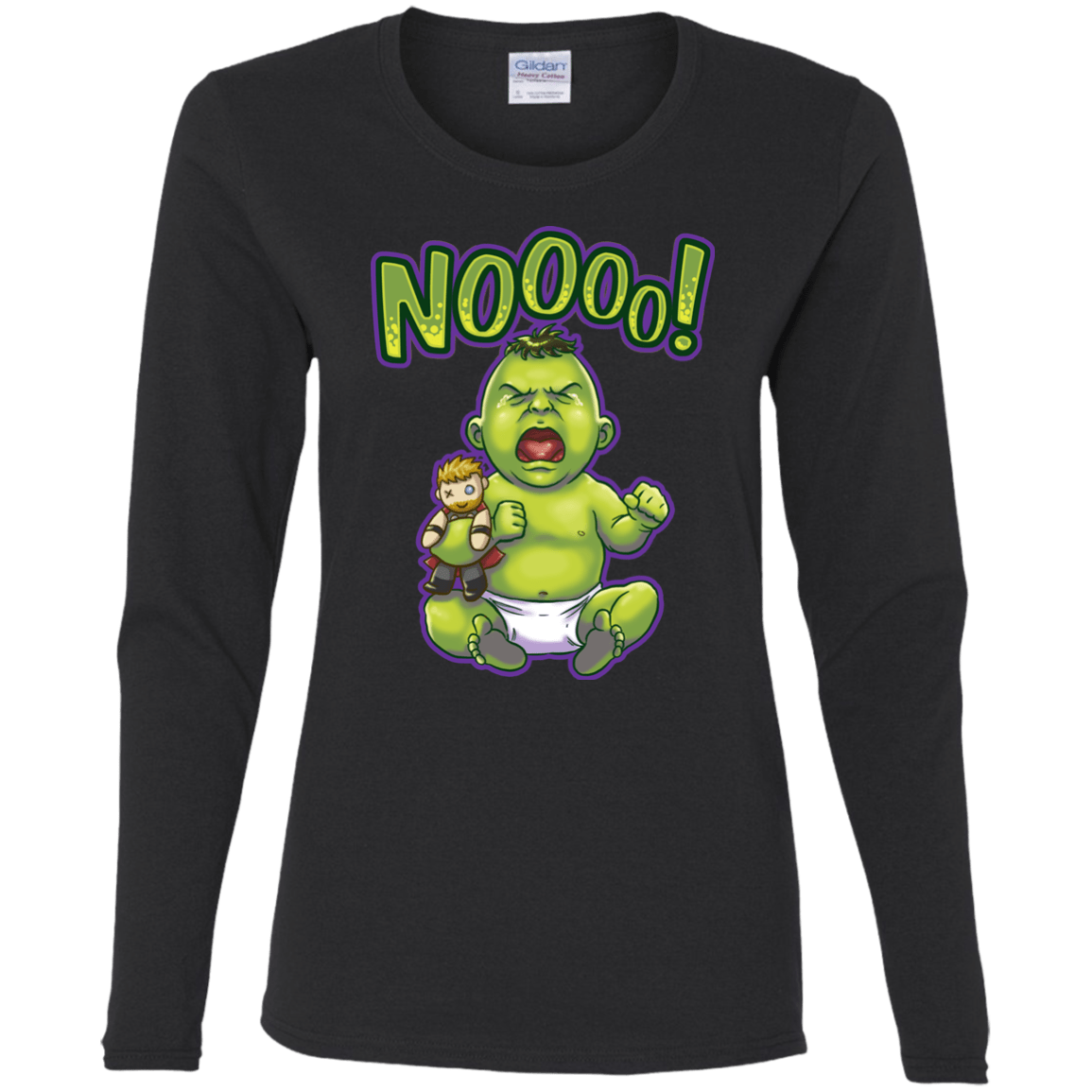 T-Shirts Black / S Green Crybaby Women's Long Sleeve T-Shirt