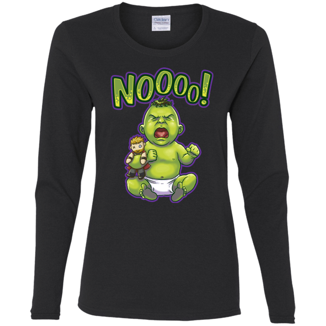 T-Shirts Black / S Green Crybaby Women's Long Sleeve T-Shirt