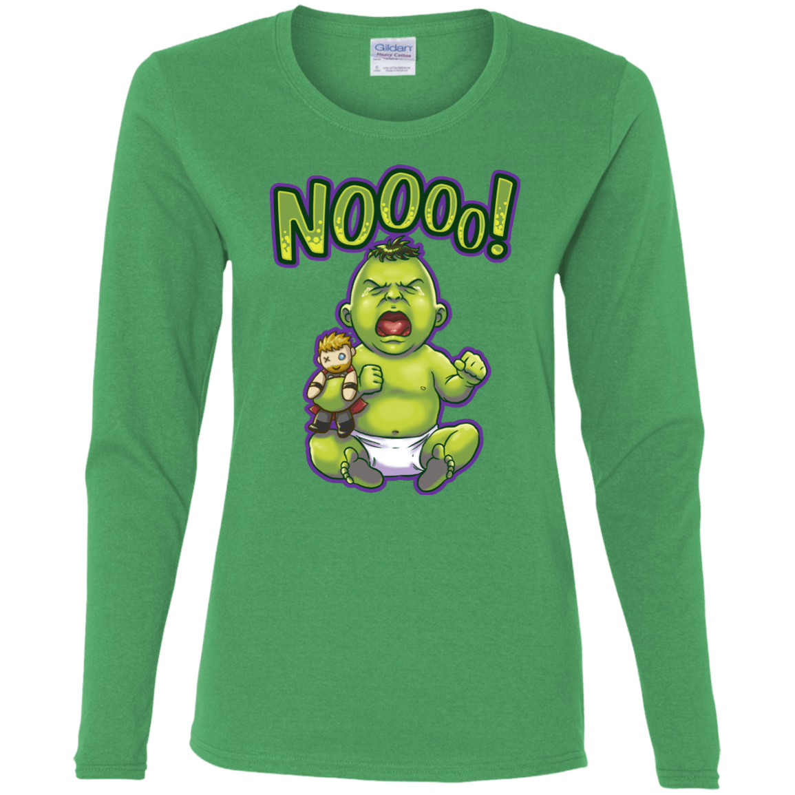 T-Shirts Irish Green / S Green Crybaby Women's Long Sleeve T-Shirt