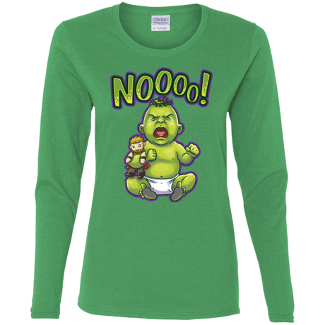 T-Shirts Irish Green / S Green Crybaby Women's Long Sleeve T-Shirt