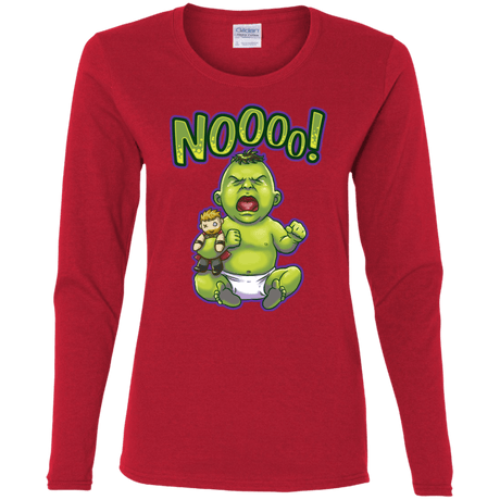 T-Shirts Red / S Green Crybaby Women's Long Sleeve T-Shirt