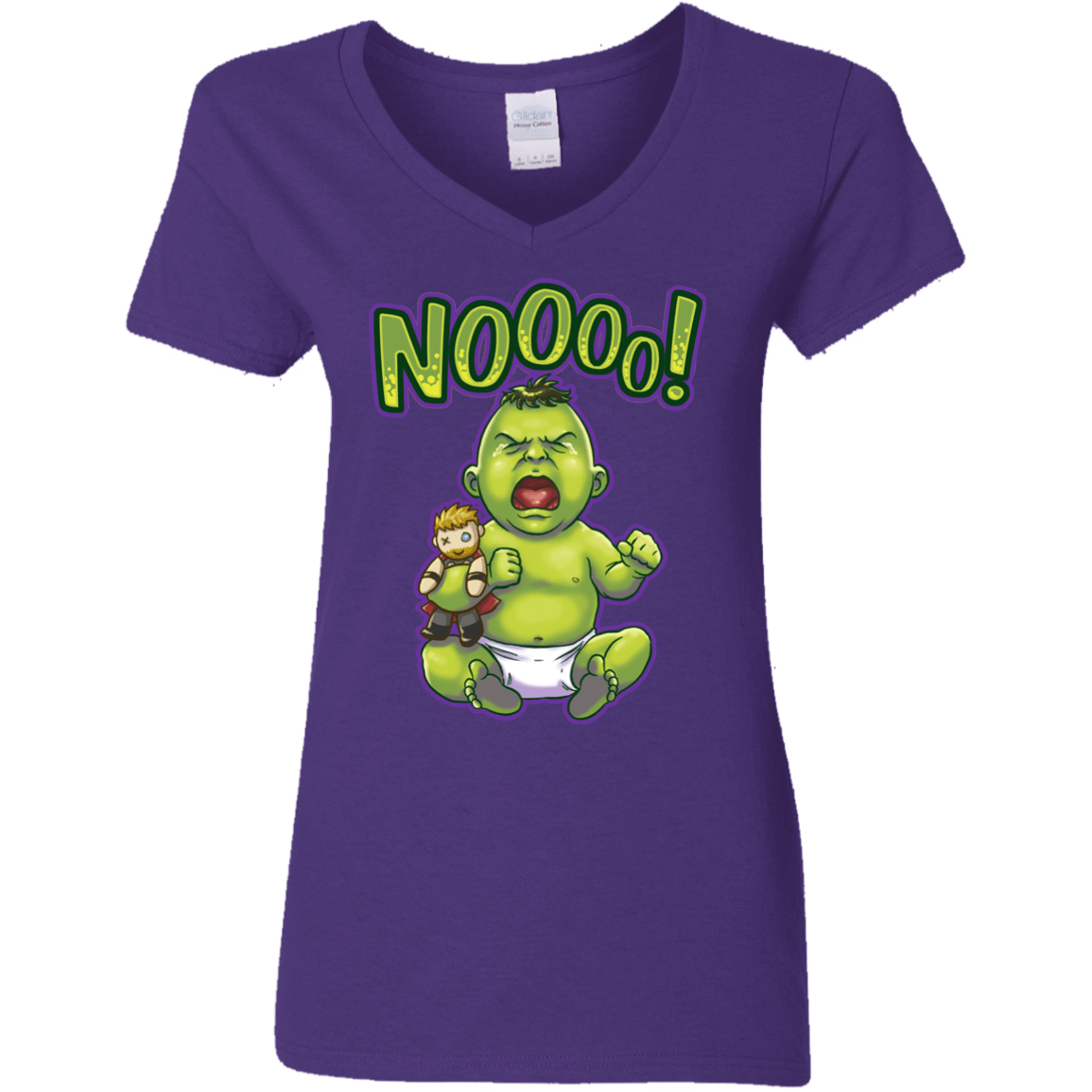 T-Shirts Purple / S Green Crybaby Women's V-Neck T-Shirt