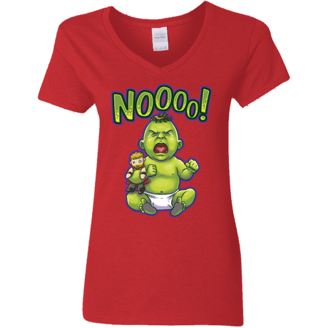 Green Crybaby Women's V-Neck T-Shirt