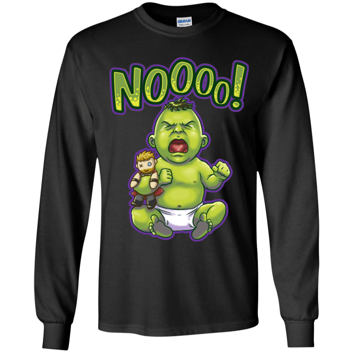 T-Shirts Black / YS Green Crybaby Youth Long Sleeve T-Shirt