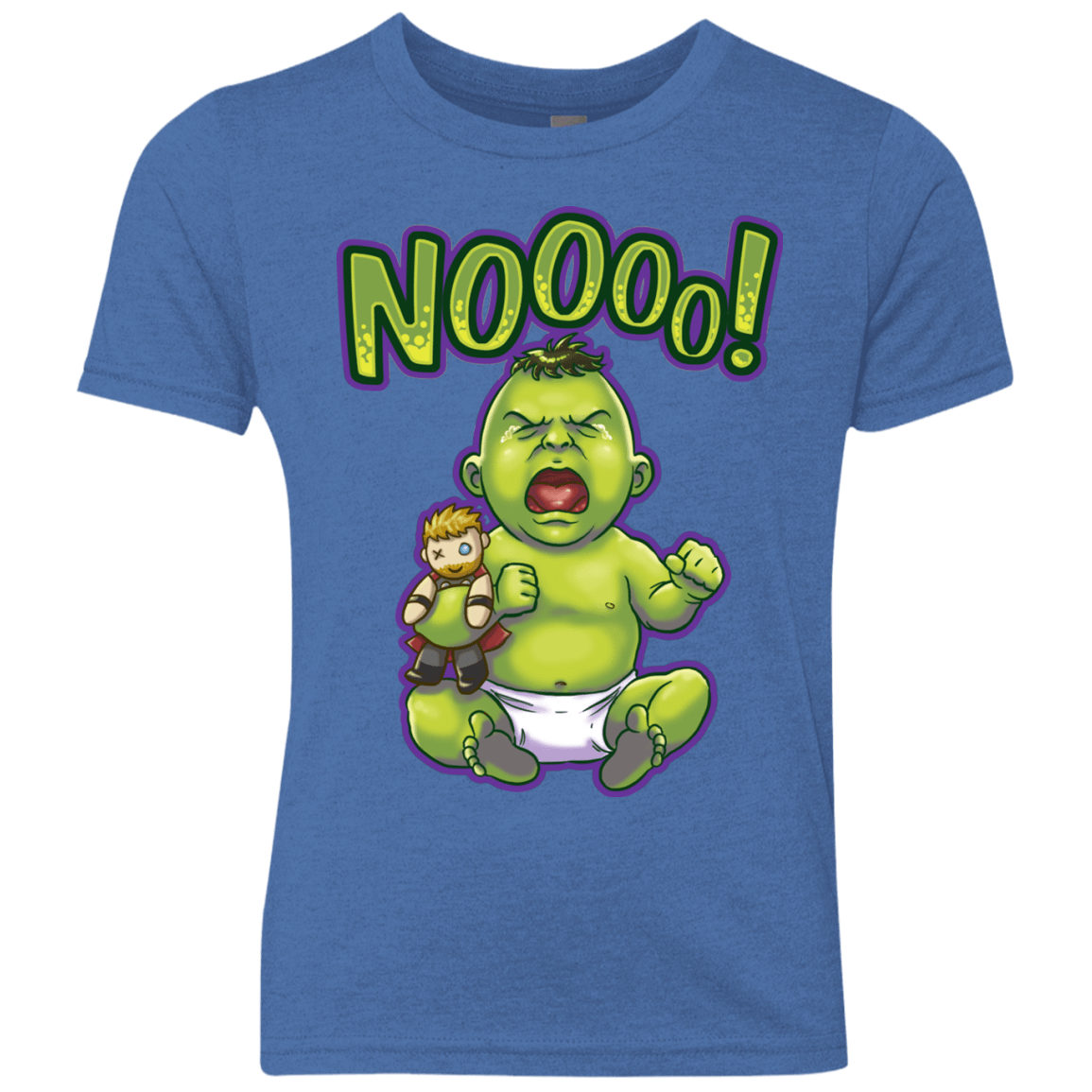 T-Shirts Vintage Royal / YXS Green Crybaby Youth Triblend T-Shirt