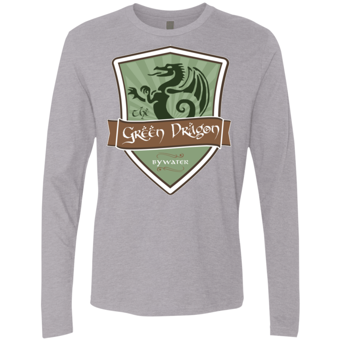 T-Shirts Heather Grey / Small Green Dragon (1) Men's Premium Long Sleeve