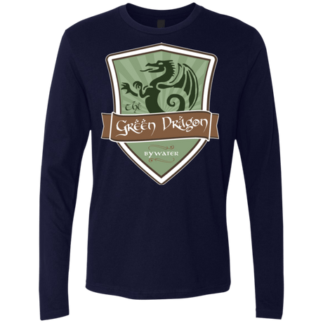 T-Shirts Midnight Navy / Small Green Dragon (1) Men's Premium Long Sleeve