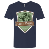 T-Shirts Midnight Navy / X-Small Green Dragon (1) Men's Premium V-Neck