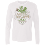 T-Shirts White / Small Green Dragon Men's Premium Long Sleeve