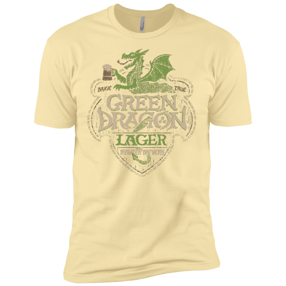 T-Shirts Banana Cream / X-Small Green Dragon Men's Premium T-Shirt