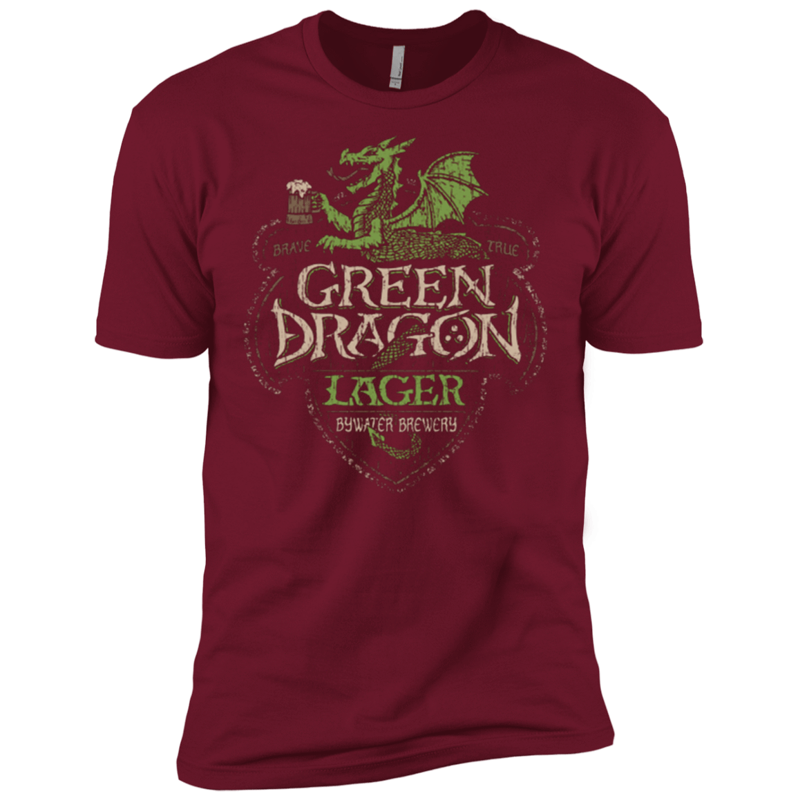 T-Shirts Cardinal / X-Small Green Dragon Men's Premium T-Shirt