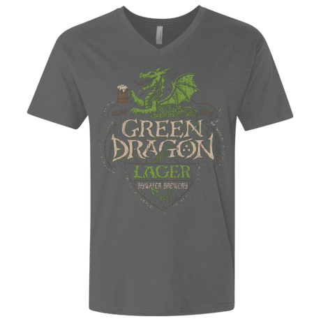 T-Shirts Heavy Metal / X-Small Green Dragon Men's Premium V-Neck