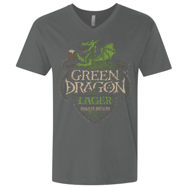 T-Shirts Heavy Metal / X-Small Green Dragon Men's Premium V-Neck