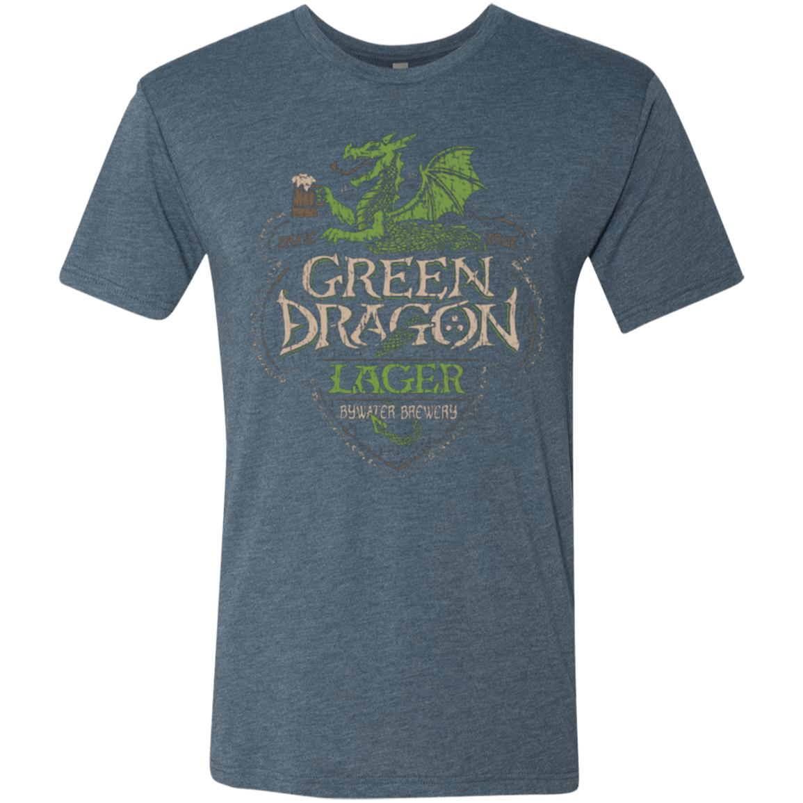 T-Shirts Indigo / Small Green Dragon Men's Triblend T-Shirt