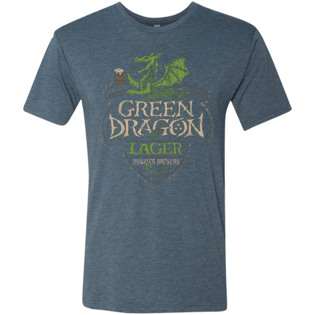 T-Shirts Indigo / Small Green Dragon Men's Triblend T-Shirt