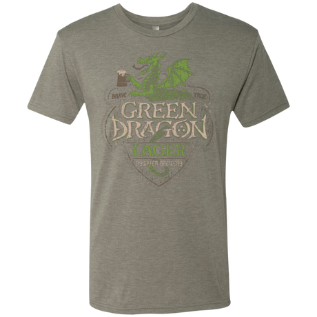 T-Shirts Venetian Grey / Small Green Dragon Men's Triblend T-Shirt