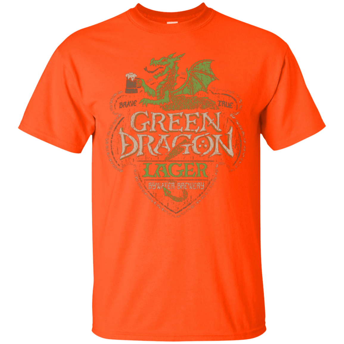 T-Shirts Orange / Small Green Dragon T-Shirt
