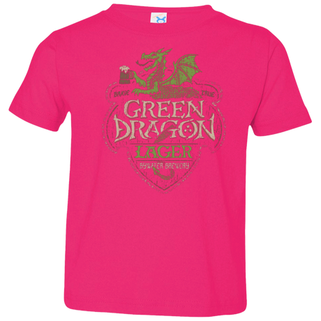 T-Shirts Hot Pink / 2T Green Dragon Toddler Premium T-Shirt