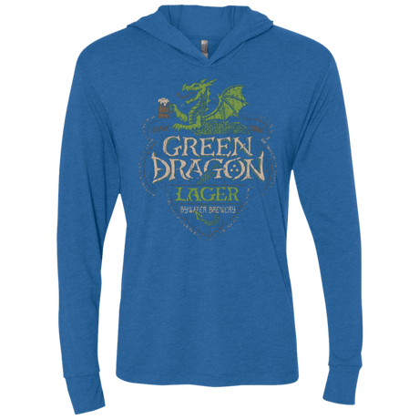 T-Shirts Vintage Royal / X-Small Green Dragon Triblend Long Sleeve Hoodie Tee
