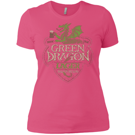 T-Shirts Hot Pink / X-Small Green Dragon Women's Premium T-Shirt