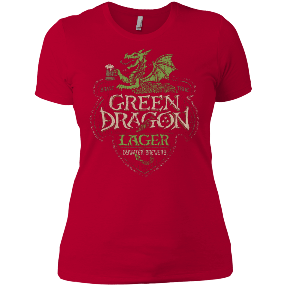 T-Shirts Red / X-Small Green Dragon Women's Premium T-Shirt