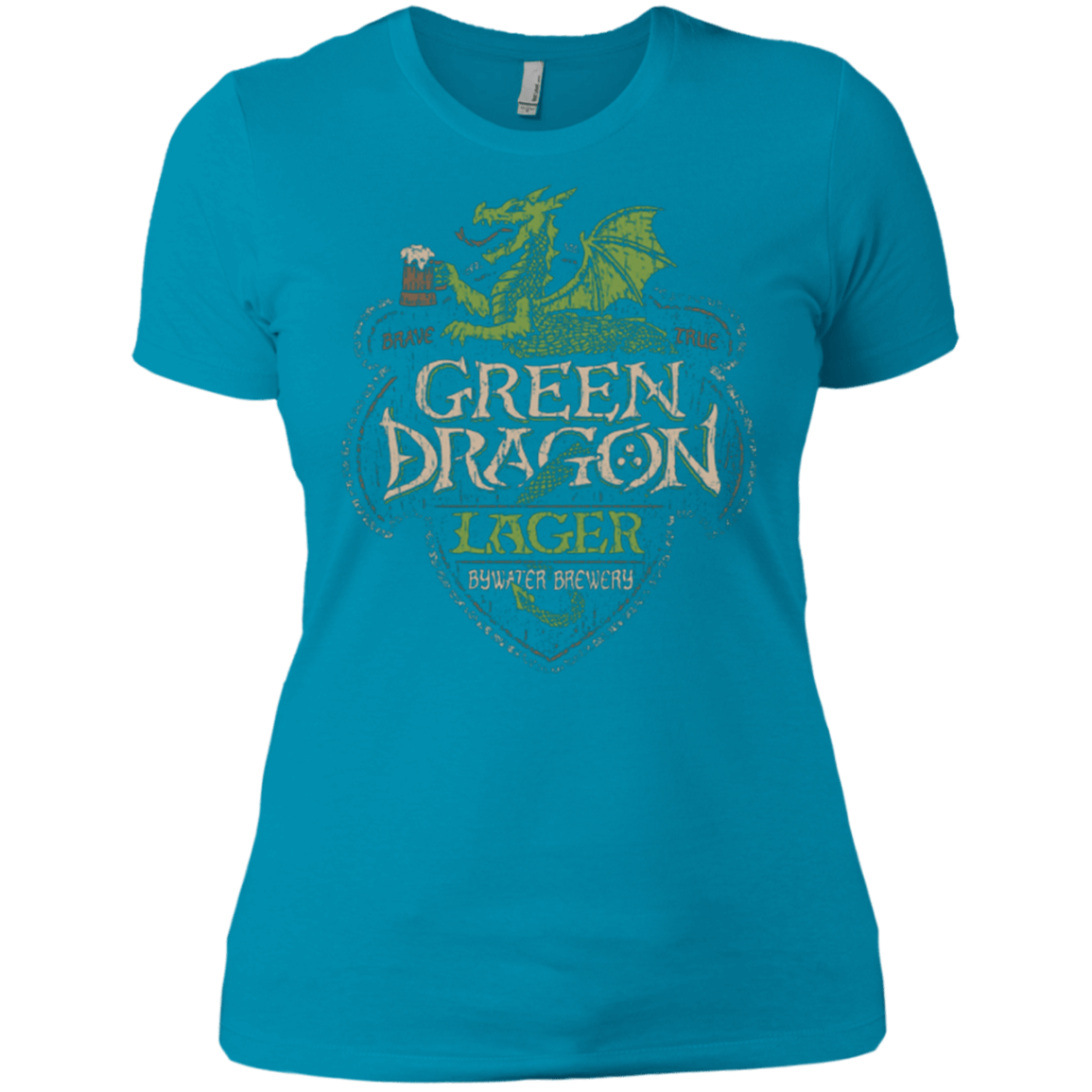 T-Shirts Turquoise / X-Small Green Dragon Women's Premium T-Shirt