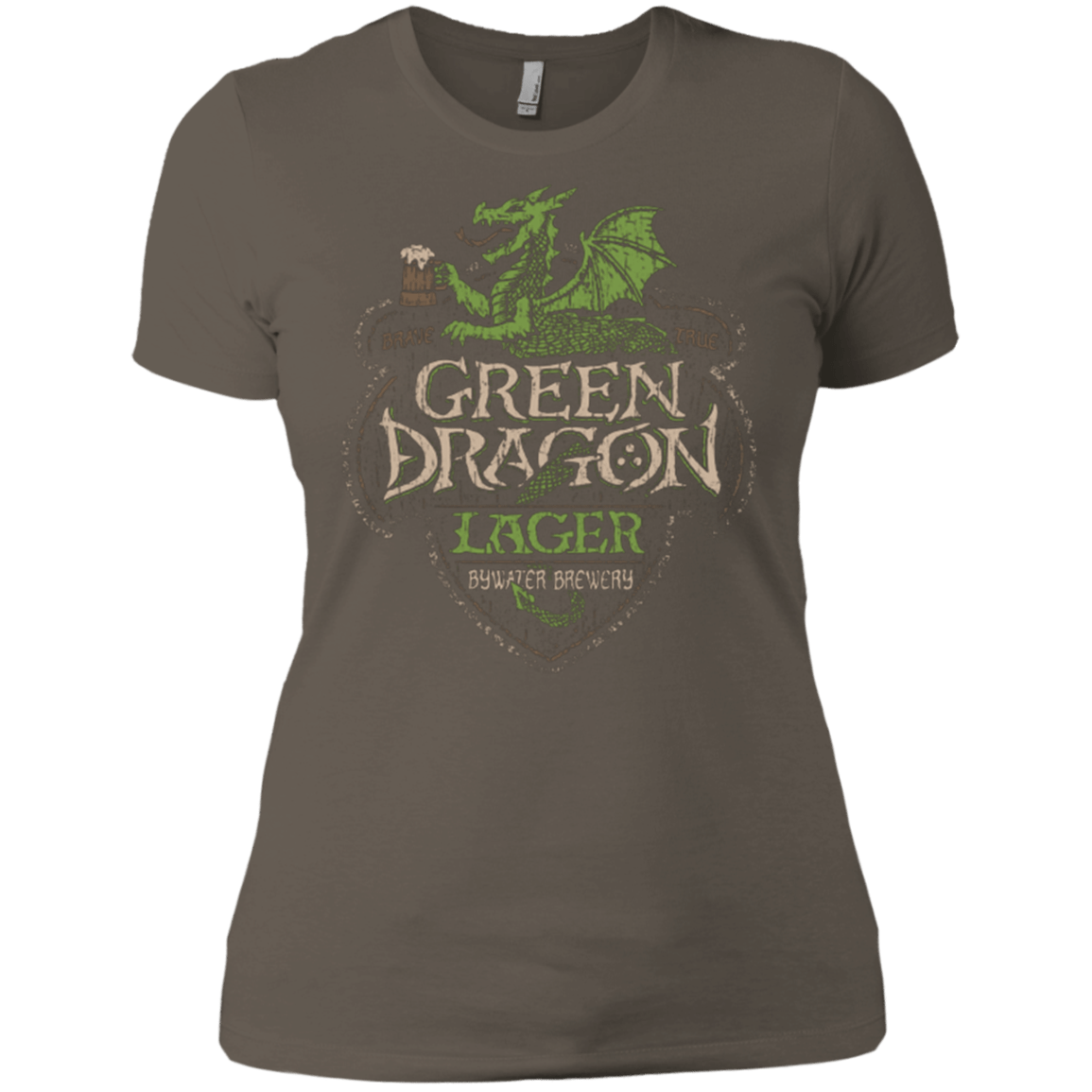 T-Shirts Warm Grey / X-Small Green Dragon Women's Premium T-Shirt