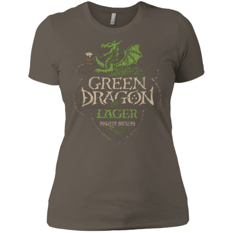 T-Shirts Warm Grey / X-Small Green Dragon Women's Premium T-Shirt