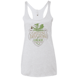 T-Shirts Heather White / X-Small Green Dragon Women's Triblend Racerback Tank