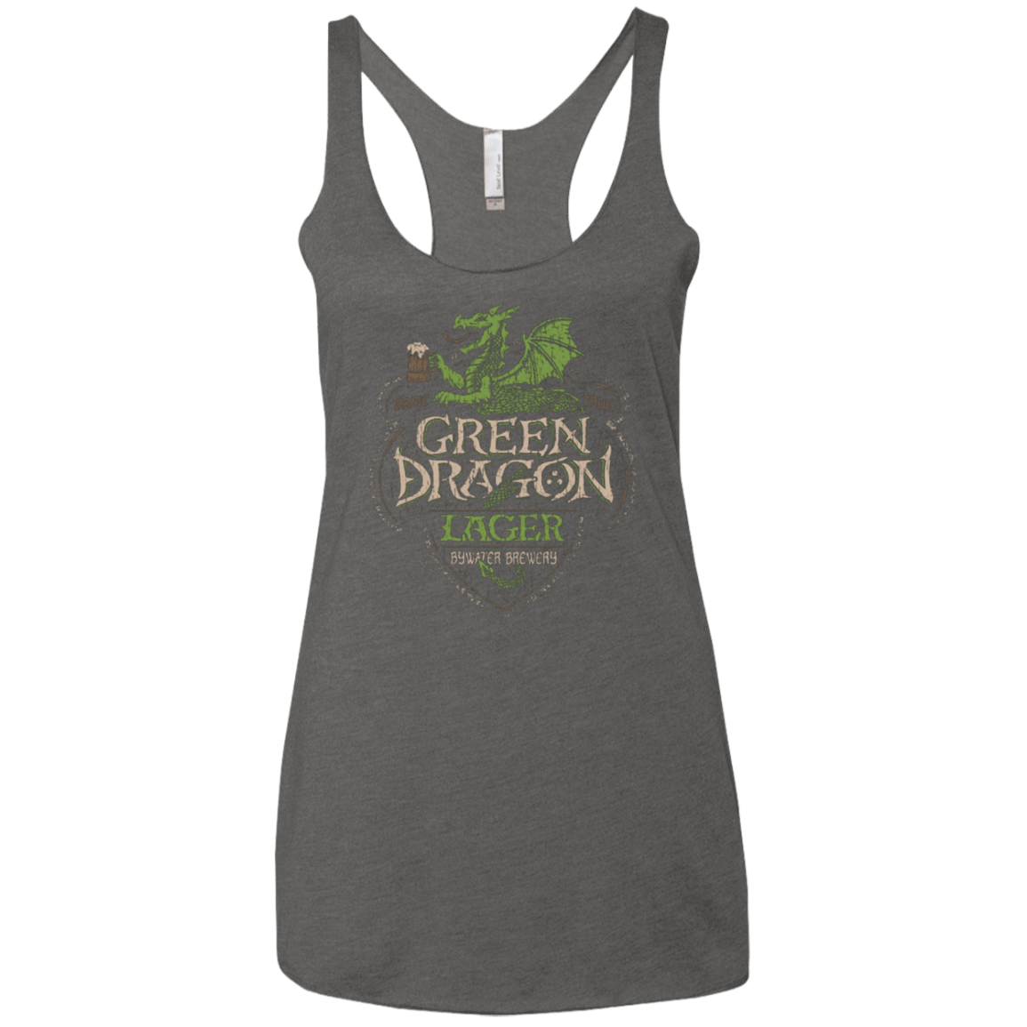 T-Shirts Premium Heather / X-Small Green Dragon Women's Triblend Racerback Tank