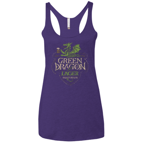 T-Shirts Purple / X-Small Green Dragon Women's Triblend Racerback Tank