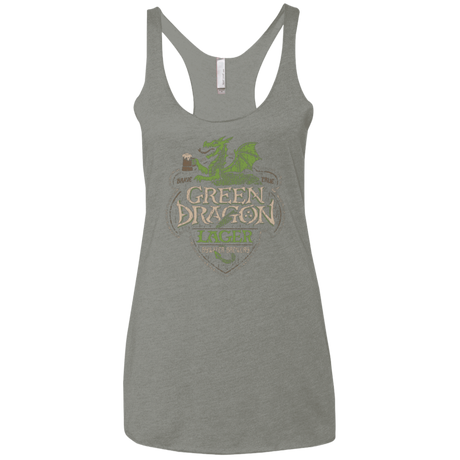 T-Shirts Venetian Grey / X-Small Green Dragon Women's Triblend Racerback Tank