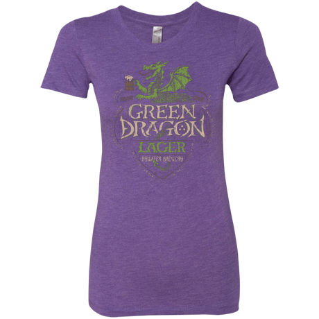 T-Shirts Purple Rush / Small Green Dragon Women's Triblend T-Shirt