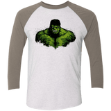 T-Shirts Heather White/Vintage Grey / X-Small Green Fury Men's Triblend 3/4 Sleeve