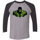 T-Shirts Premium Heather/ Vintage Black / X-Small Green Fury Men's Triblend 3/4 Sleeve