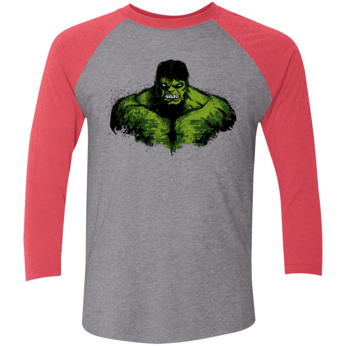 T-Shirts Premium Heather/ Vintage Red / X-Small Green Fury Men's Triblend 3/4 Sleeve