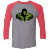 T-Shirts Premium Heather/ Vintage Red / X-Small Green Fury Men's Triblend 3/4 Sleeve