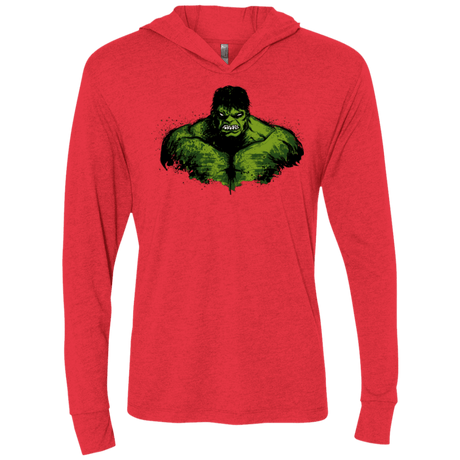 T-Shirts Vintage Red / X-Small Green Fury Triblend Long Sleeve Hoodie Tee